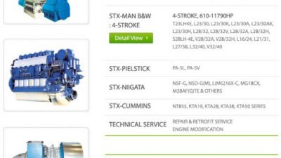 OUR PRODUCTS FOR MARINE ENGINES
